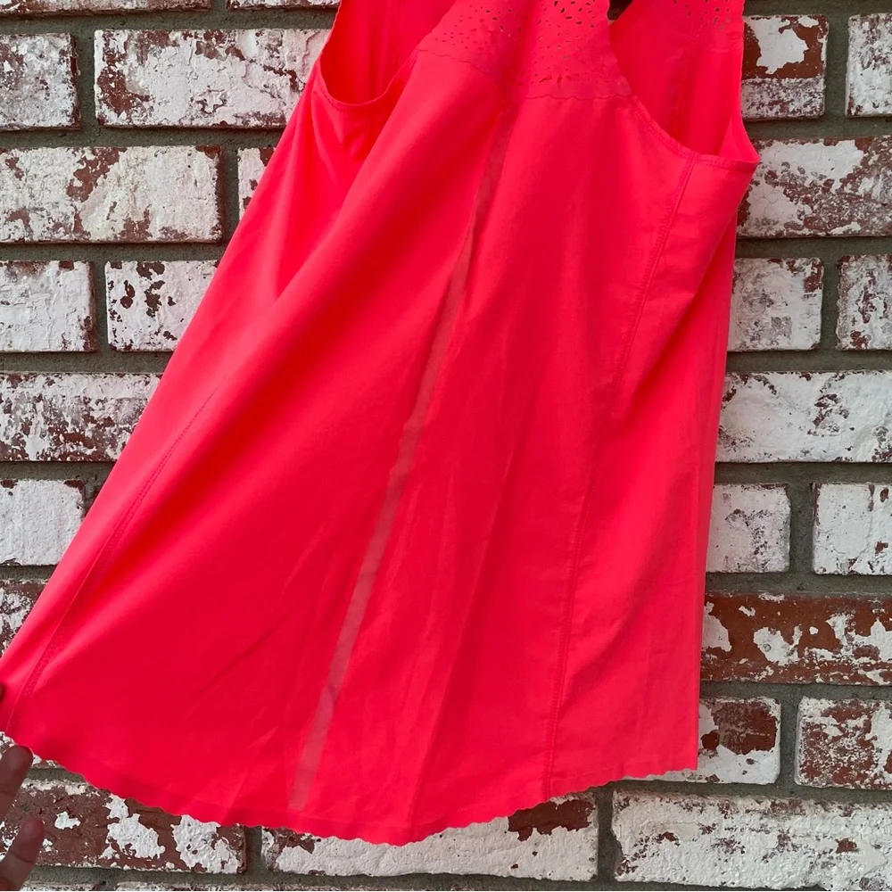 🌱5/$25🌱 Lululemon | Neon Coral Pink Racerback Tank Top | Run a Marathon Singlet